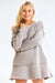 Warm Ruffle Hem Sweatshirt Dress: Elegant Casual Wear from Poland