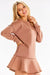 Warm Ruffle Hem Sweatshirt Dress: Elegant Casual Wear from Poland