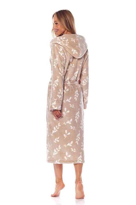 Chic Hooded Printed Lounge Robe - Ultimate Comfort Wear