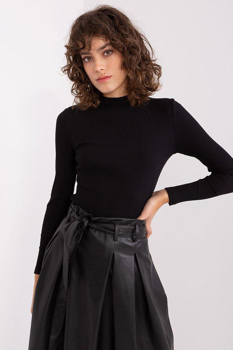 Cozy Ribbed Long Sleeve Turtleneck Blouse