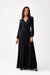 Glamorous Brocade Maxi Dress with Stylish Waist Belt and Eye-Catching Leg Cutout - Ideal for Elegant Events