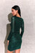 Glamorous Sequin Mini Dress with Envelope Cut by Roco Fashion