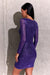 Glamorous Sequin Mini Dress with Envelope Cut by Roco Fashion