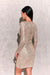 Glamorous Sequin Mini Dress with Envelope Cut by Roco Fashion