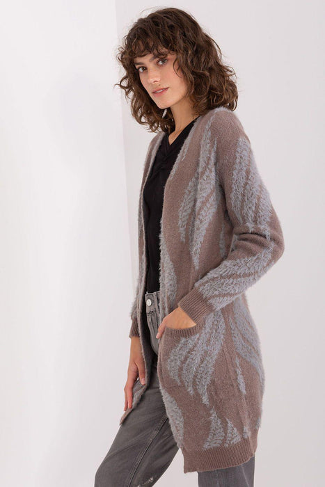 Chic Variegated Long Cardigan with Handy Slip Pockets