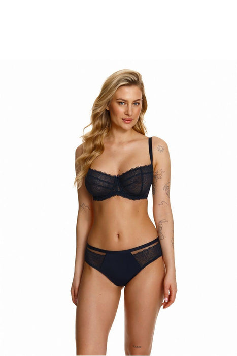 Navy Lace Comfort Plus Size Bra