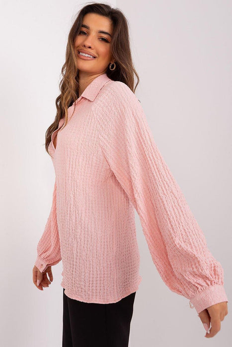 Lakerta Elegant Textured V-Neck Blouse - A Stylish Essential for Every Occasion