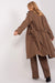 Elegant Over-the-Knee Cotton Coat with Chic Pepite Design