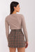 Chic Checkered Mini Skirt with Practical Patch Pockets - Stylish Comfort Redefined