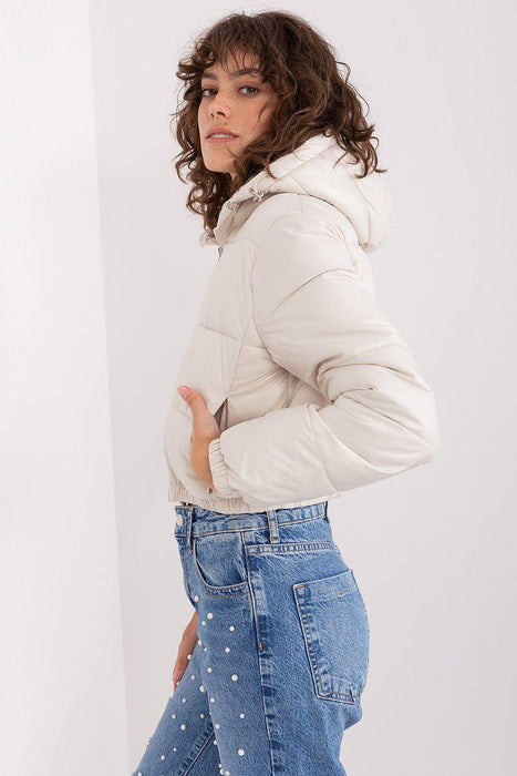 Cozy Women's Quilted Down Jacket with Removable Hood for Winter