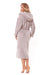 Luxurious Hooded Bathrobe with Glittering Accents and Functional Pockets