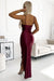 Raspberry Charm: Exquisite Satin Gown by Numoco