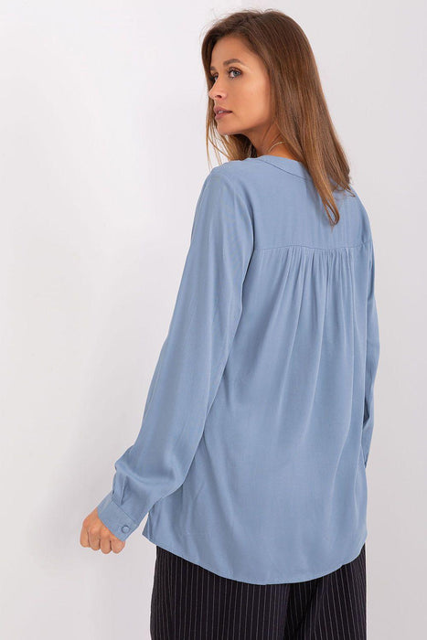 Sophisticated V-Neck Lightweight Viscose Blouse