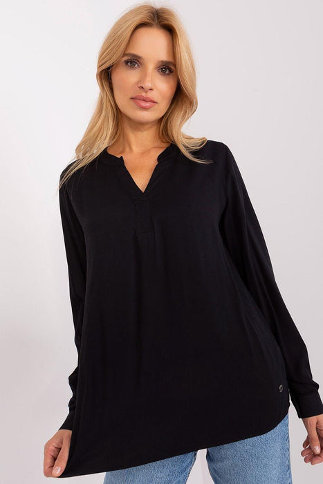 Sophisticated V-Neck Lightweight Viscose Blouse