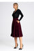 Elegant Flared Midi Skirt with Waist-Enhancing Design