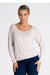 Chic Loose-Fit Round Neck Blouse with Drop Shoulder Design