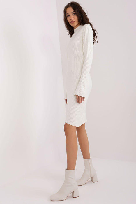 Chic Ribbed Knit Midi Daydress