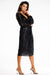 Glistening Sequin Wrap Dress with Elegant Side Ties and Ruching Details