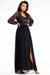 Elegant Sparkling Mesh Maxi Dress with Sassy Thigh Slit