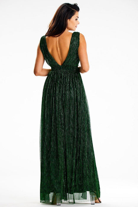 Enveloping Elegance Mesh Maxi Dress