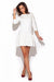 Elegant Ruffle Hem Cotton Mini Dress for Women - Katrus Collection