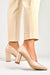 Sustainable Chic Beige Stiletto Pumps Crafted from Eco-Friendly Leather