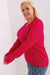 Trendy Plus Size Variegated Knit Sweater in Luxurious Viscose - Must-Have for Women's Winter Fashion