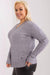 Trendy Plus Size Variegated Knit Sweater in Luxurious Viscose - Must-Have for Women's Winter Fashion