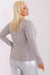 Elegant Plus Size Viscose Sweater with Stylish V-Neck and Button Embellishments