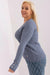 Elegant Plus Size Viscose Sweater with Stylish V-Neck and Button Embellishments