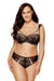 Elegant Black Lace Padded Bra with Removable Straps