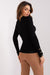 Sophisticated Ribbed Sweater with Elegant Stand-Up Collar for Every Occasion