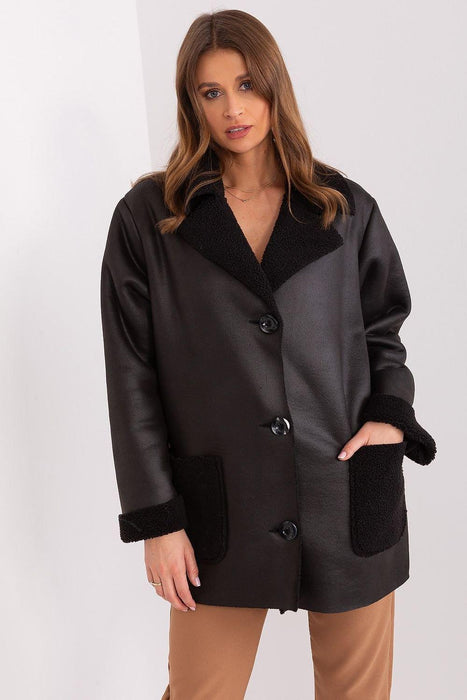 Elegant Sheepskin-Lined Winter Jacket for Women