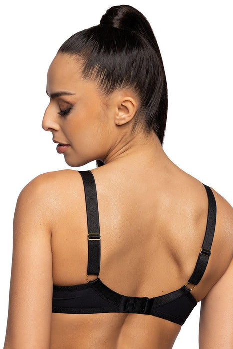 Chic Mesh-Infused Push-Up Bra with Elegant Detailing