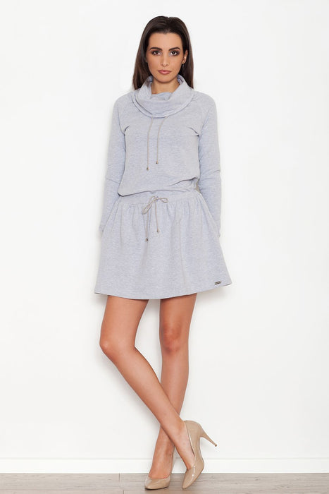 Chic Turtleneck Daydress with Adjustable Fit