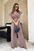 Chic Wide-Leg Jumpsuit with Flared Sleeves and Statement Belt