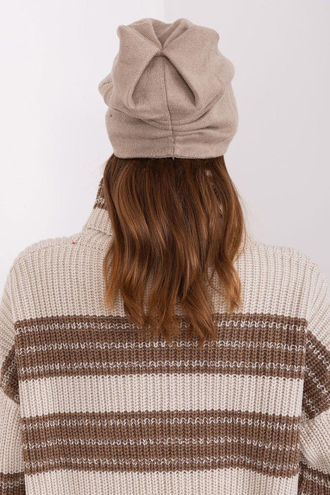 Elegant Rhinestone-Embellished Cashmere Beanie Hat