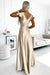 Numoco Cornflower Satin Evening Gown - Timeless Grace