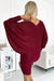 Glittering Maroon Batwing Dress by Numoco for Elegant Comfort