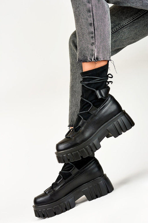 Chic Black Suede High-Top Boots