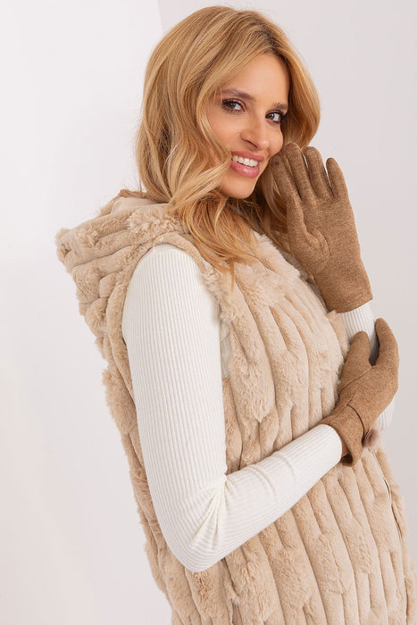 Chic Touchscreen Gloves with Pompom Accents for Modern Women