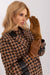 Elegant Floral Insulated Touchscreen Gloves for Women