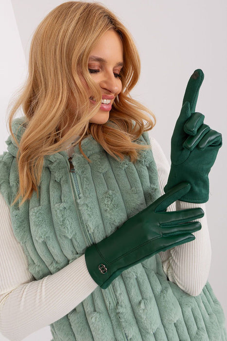 Elegant Floral Insulated Touchscreen Gloves for Women