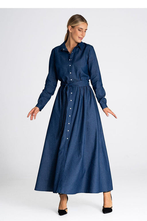 Effortlessly Stylish Denim Shirt Dress for Daytime Elegance