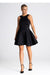 Chic Flare Cocktail Dress with Elegant Zip Closure and Stylish Back Design