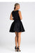 Chic Flare Cocktail Dress with Elegant Zip Closure and Stylish Back Design