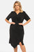 Chic Plus Size Draped Neckline Gown