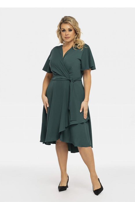 Dancing Delight: Karko Wrap Dress for Plus Size Elegance