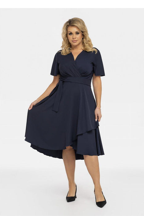 Dancing Delight: Karko Wrap Dress for Plus Size Elegance