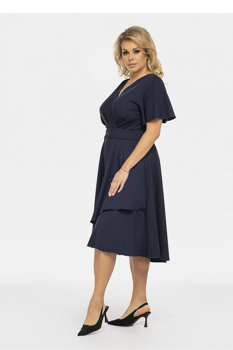 Dancing Delight: Karko Wrap Dress for Plus Size Elegance